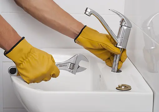 faucet and sink installation